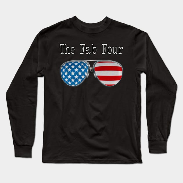 AMERICA PILOT GLASSES THE FAB FOUR Long Sleeve T-Shirt by SAMELVES
